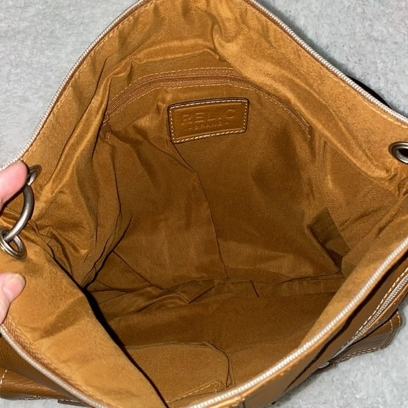 Relic By Fossil Roxanne Shoulder Bag Purse Cognac Leather Adjustable Messenger - Picture 6 of 16